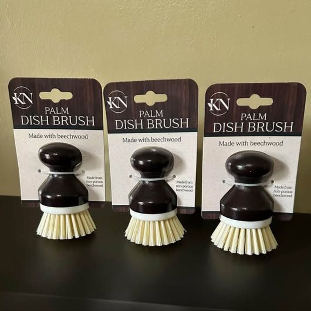 NEW 3 Heavy Duty Palm Dish Brushes (Bundle)